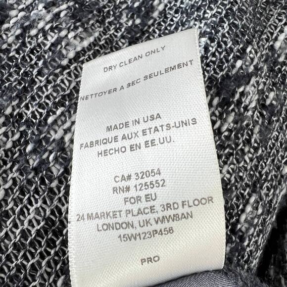 Anthropologie DOLAN Gray Knit Draped Open Front Long Sleeve Cardigan Sweater S - Picture 6 of 7